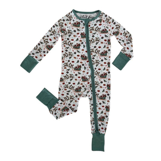 Velvet Fawn Bamboo Zipper PJ- Mallards & Mistletoe