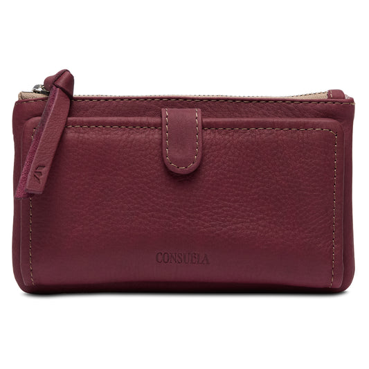 Consuela Plum Slim Wallet