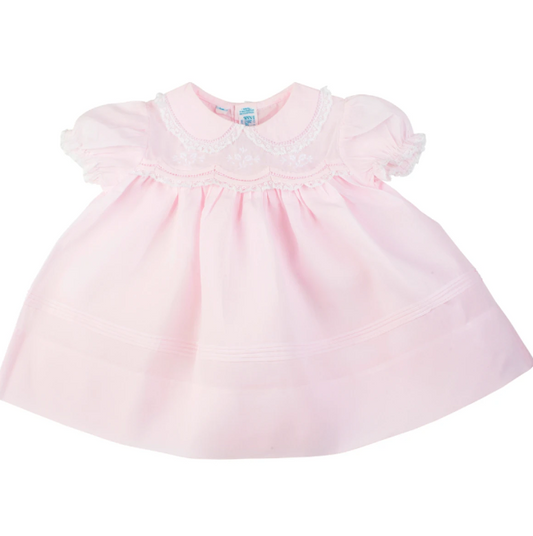 Feltman Pink Scalloped Lace Dress 83232F