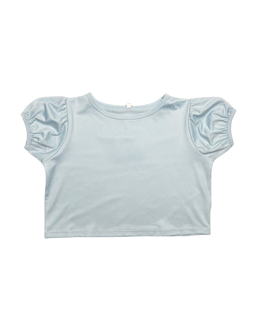 Blue Puff Sleeve Top