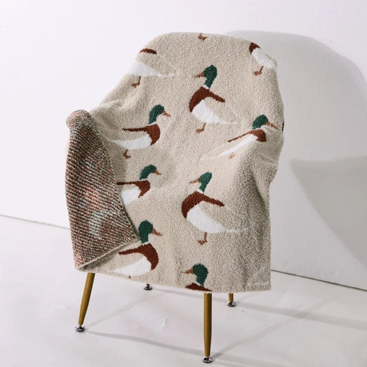 Velvet Fawn Chenille Mallard Blanket