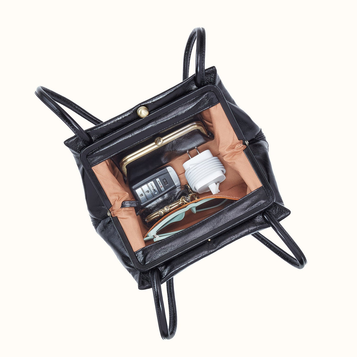 Hobo Adele Frame Shoulder Bag- Black