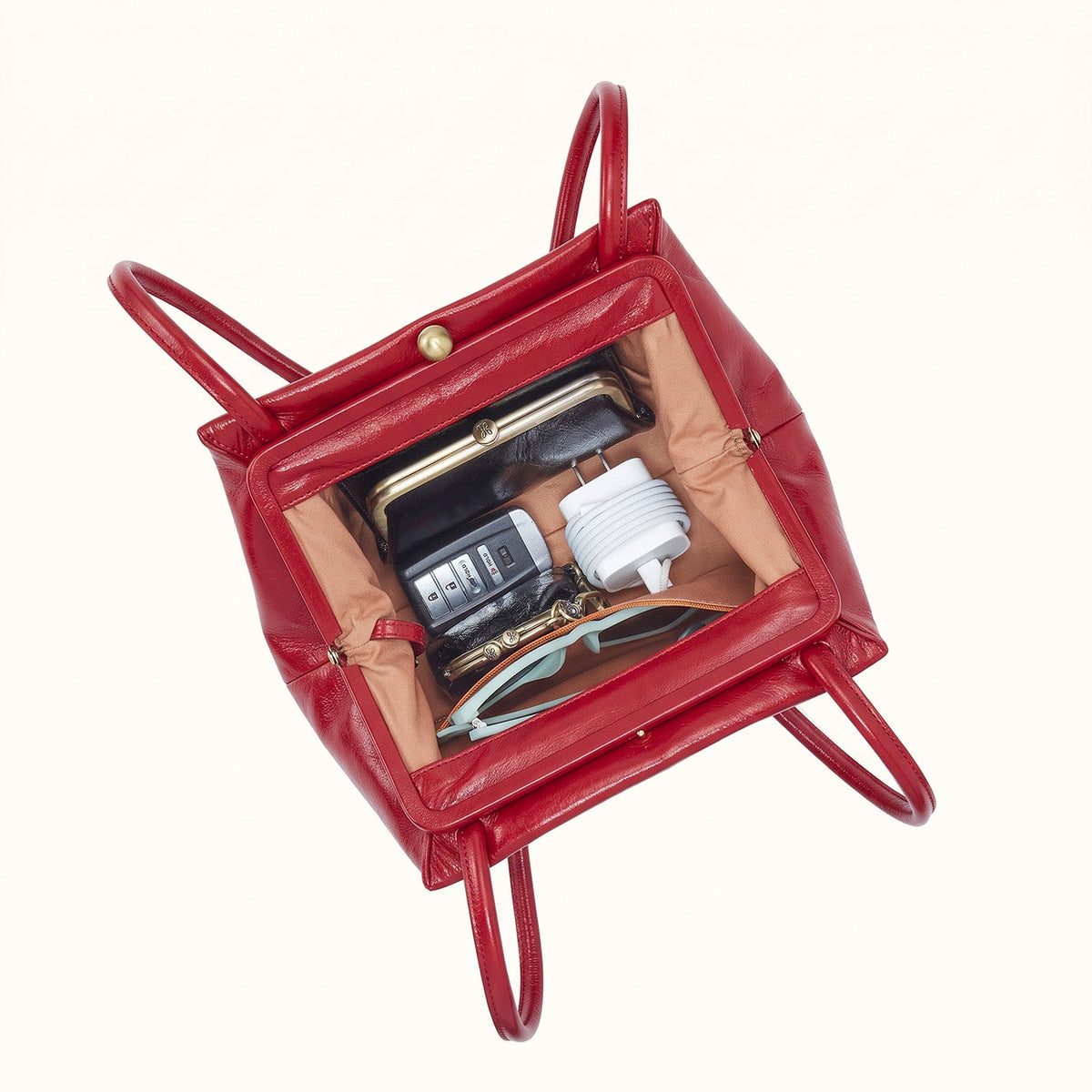 Hobo Adele Frame Shoulder Bag- True Red