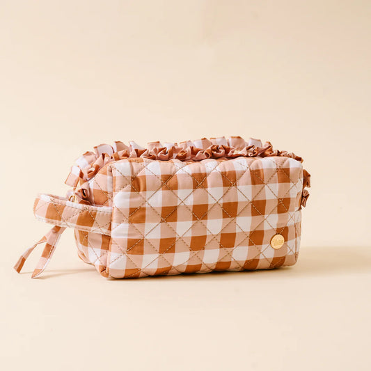 Maple Gingham Cosmetic Pouch