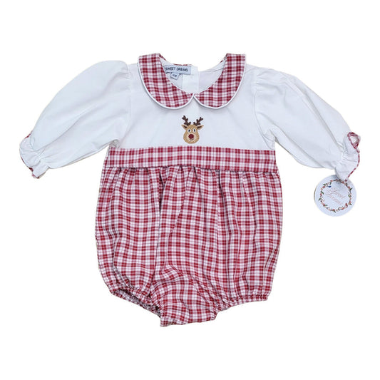 Sweet Dreams Rudolph Baby Girl Bubble