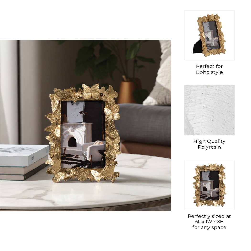Butterfly Gold Frame 4x6 in.