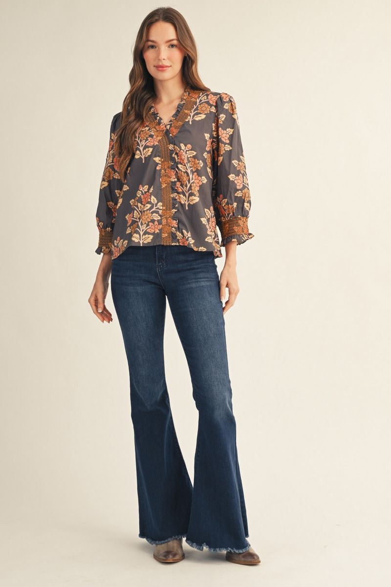 Fall Flowers Top