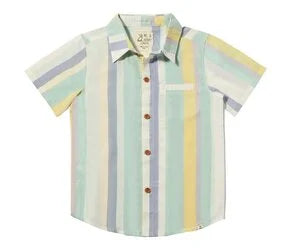 Me & Henry Blue/Yellow/White Wide Stripe Shirt