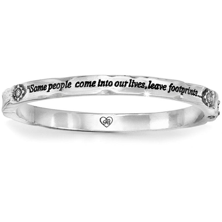 Brighton Silver Footprints Hinged Bangle