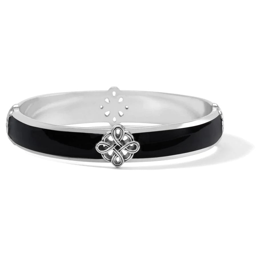 Brighton Silver-Black Interlok Noir Bangle