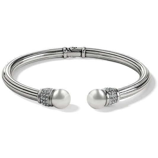 Brighton Silver Meridian Open Hinged Bangle