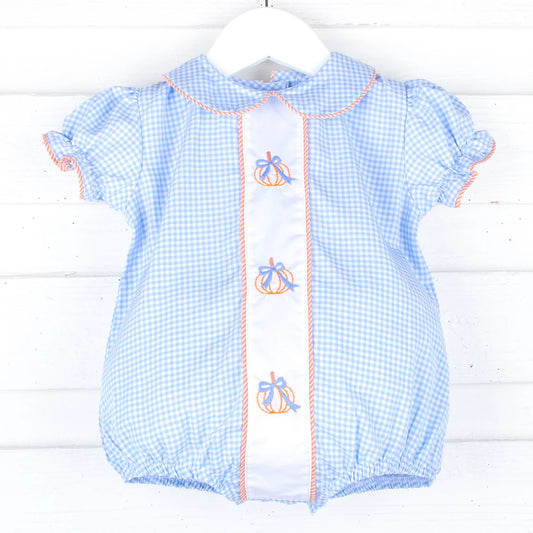 Sweet Dreams Blue Gingham Pumpkin Bubble