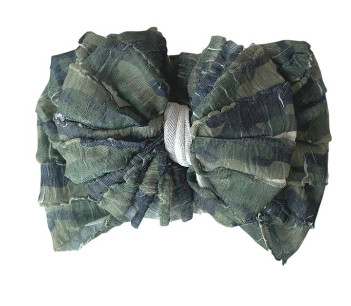 In Awe by Rockin Royalty Ruffled Headband Bows