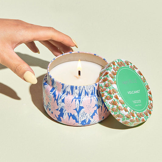 Capri Blue Volcano Pattern Play Tin Candle