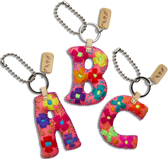 Consuela Pink Felt Letter Charms