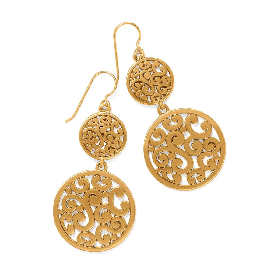 Brighton Contempo Medallion Gold Duo Earrings