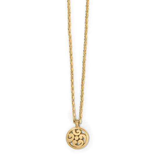 Brighton Contempo Medallion Gold Petite Necklace