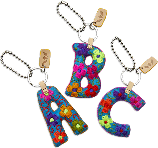 Consuela Turquoise Felt Letter Charms