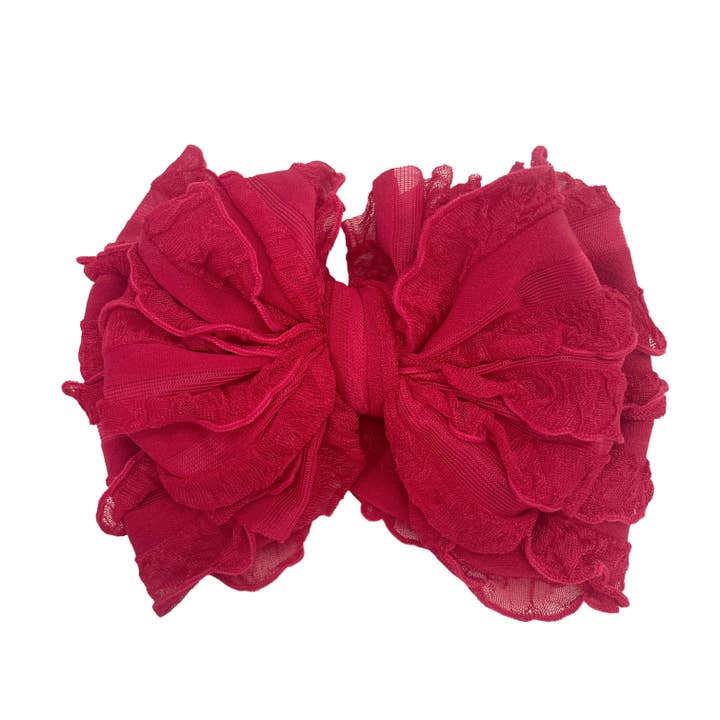 In Awe by Rockin Royalty Ruffled Headband Bows
