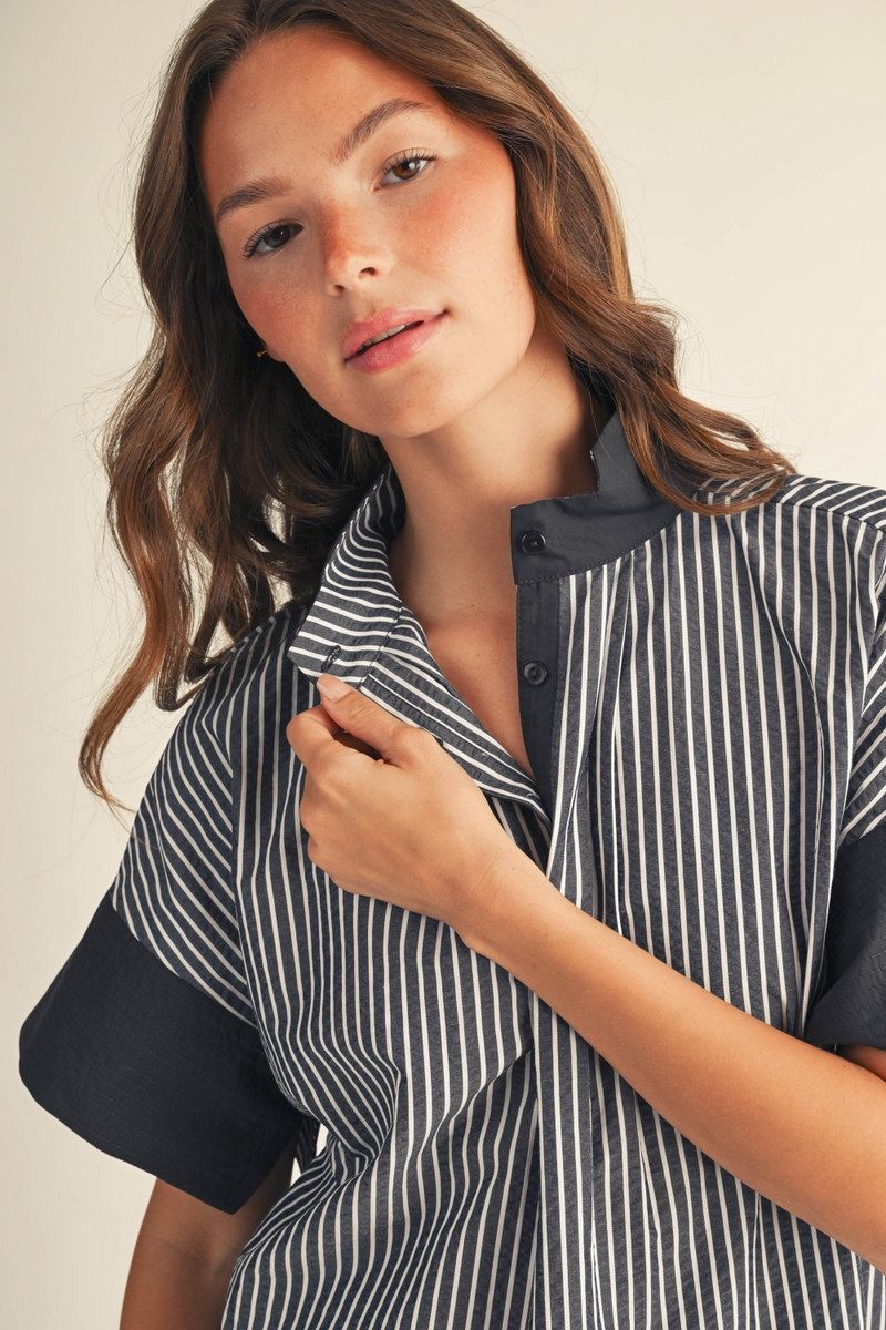 Coastal Navy Top