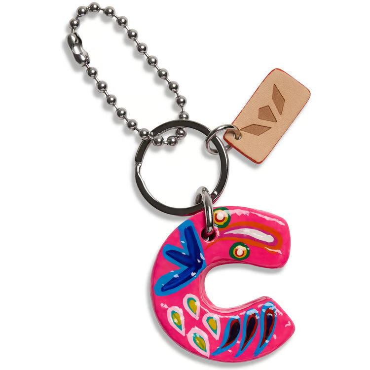 Consuela Mache Pink Alphabet Charm