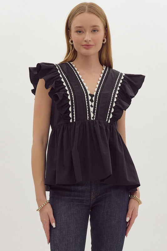 Eloise Ruffle Blouse