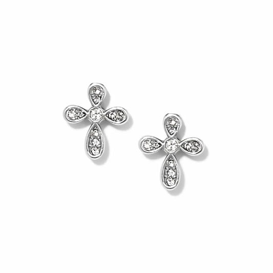 Brighton Enchanting Cross Post Earrings Silver