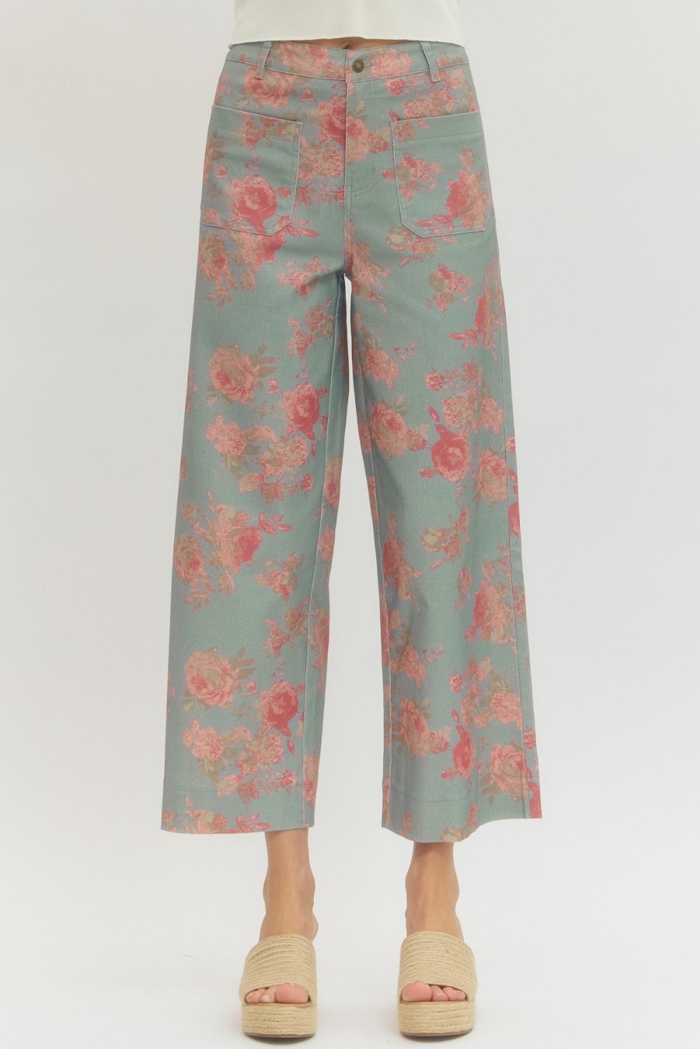 Easy Blue Floral Pants
