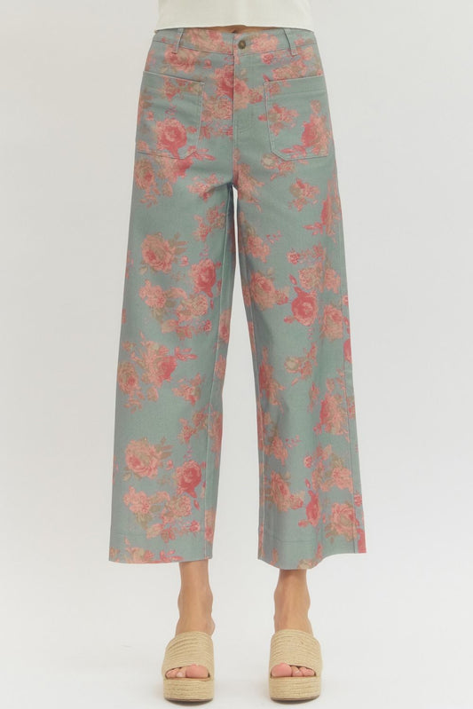 Easy Blue Floral Pants
