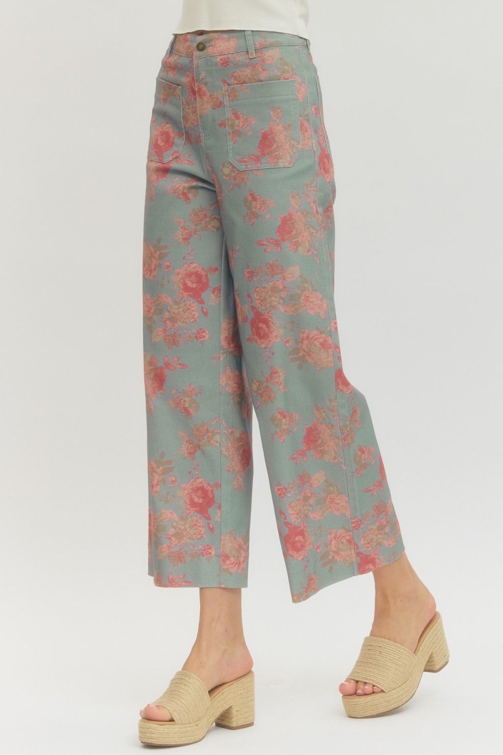 Easy Blue Floral Pants