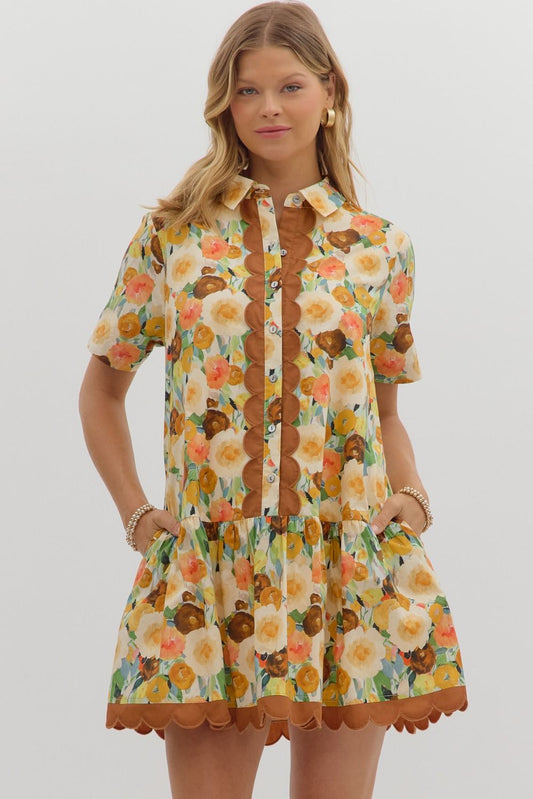 Caramel Bloom Dress