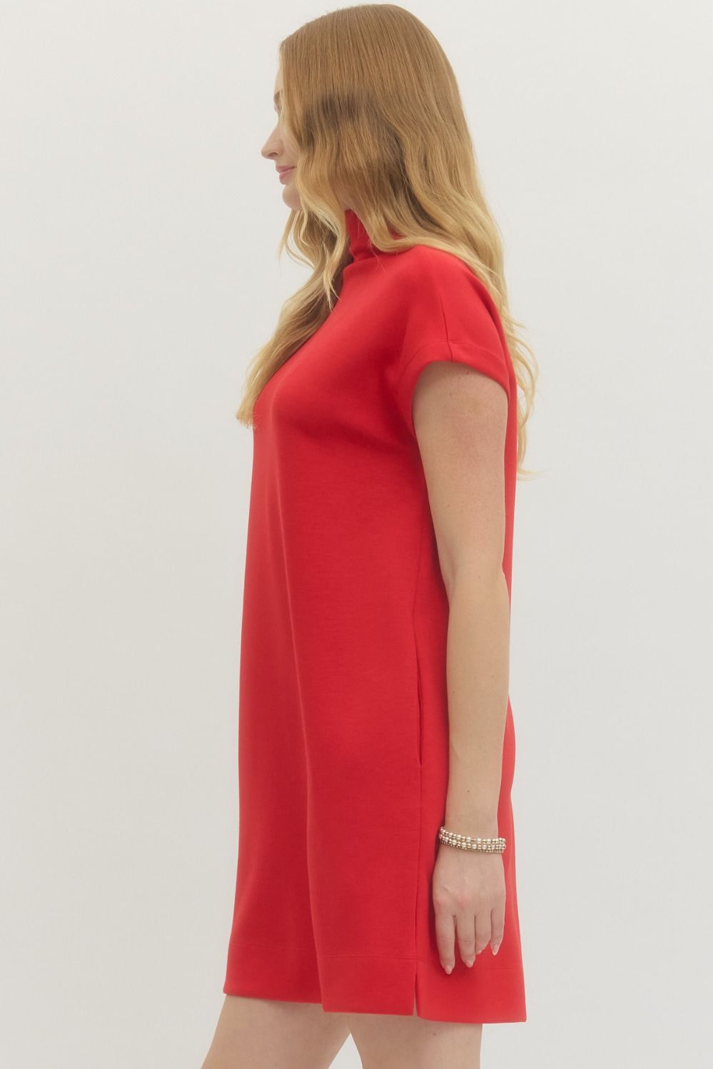Cherry Mock Neck Dress