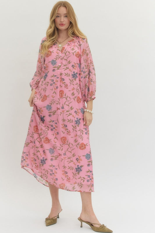 Weekend Pink Floral Dress