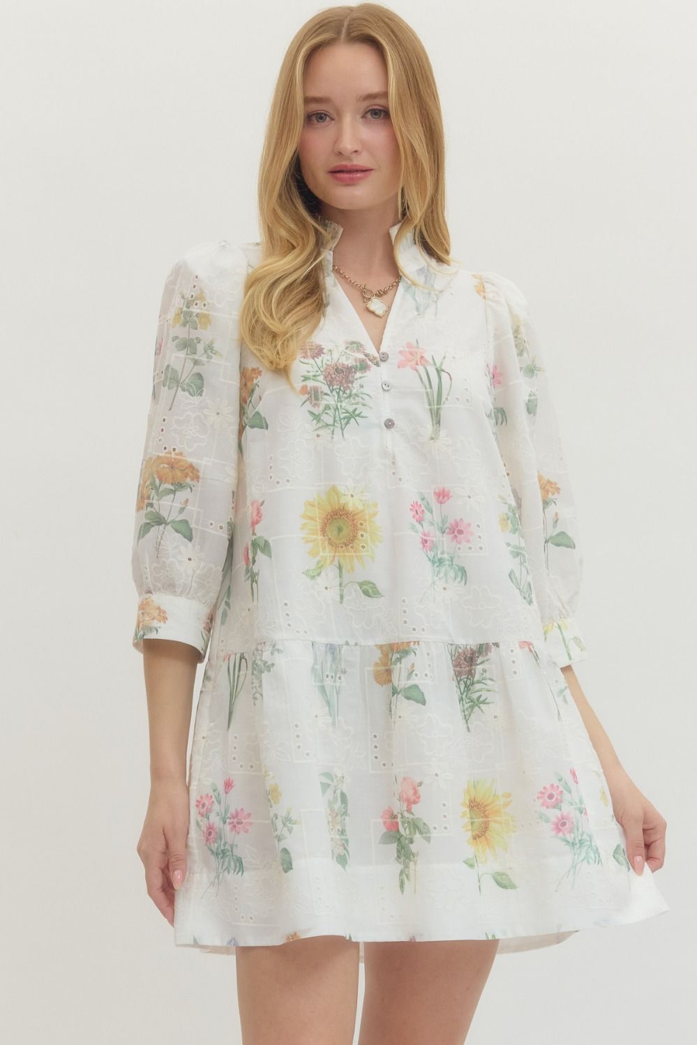 Golden Petals Dress