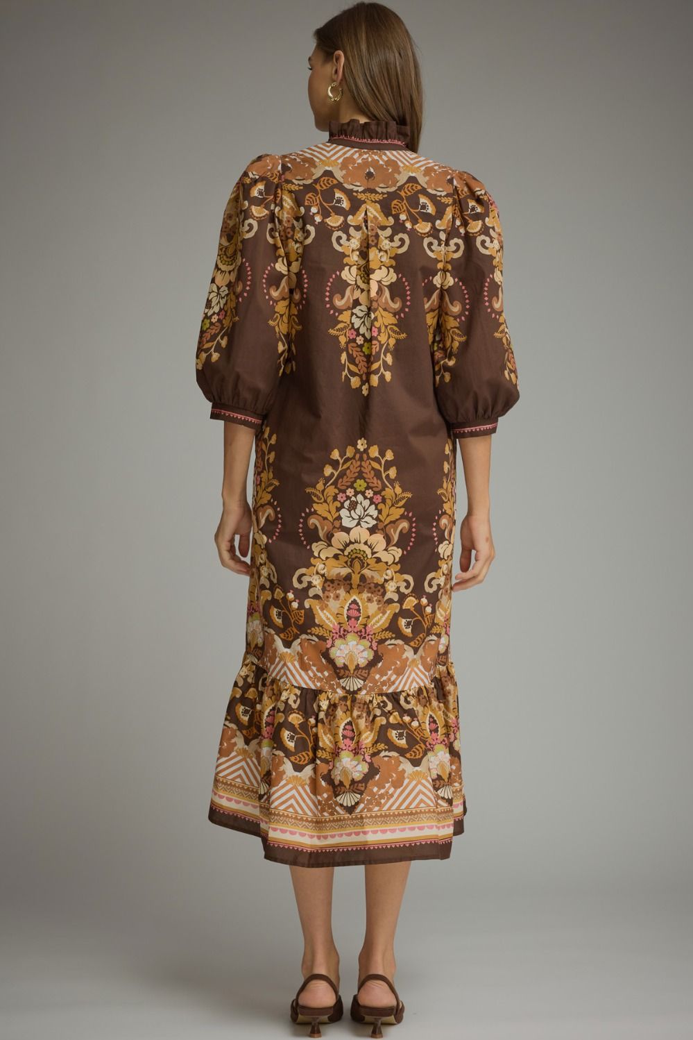Mocha Magnolia Midi Dress