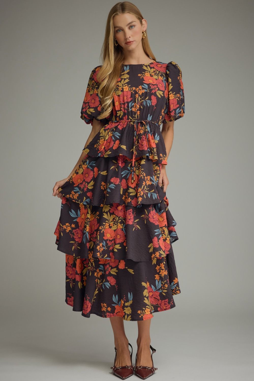 Plum Floral Dress