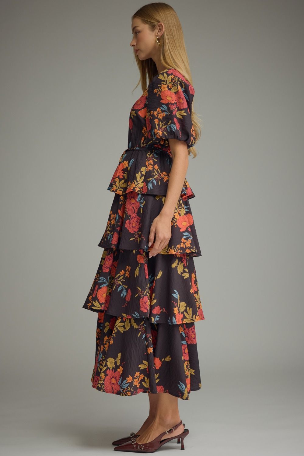 Plum Floral Dress