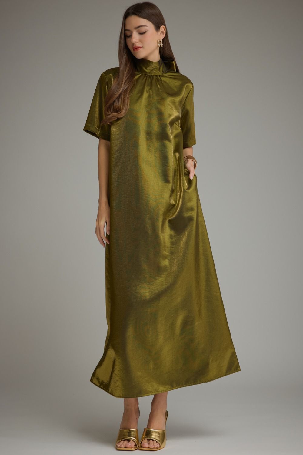 Gilded Olive Dress