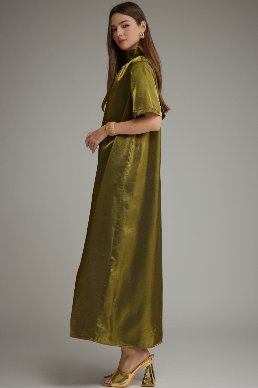 Gilded Olive Dress