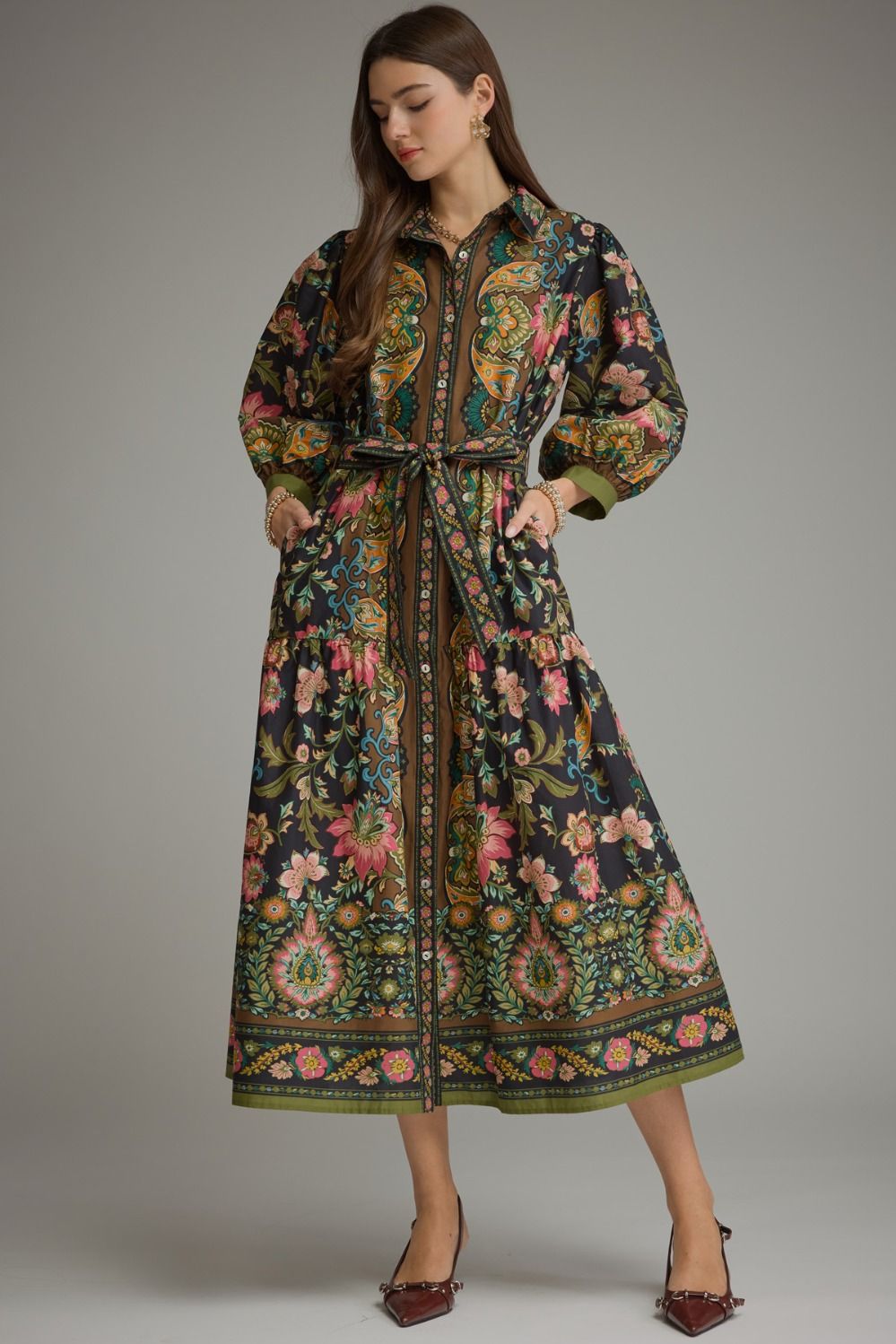 Autumn in Bloom Midi Dress