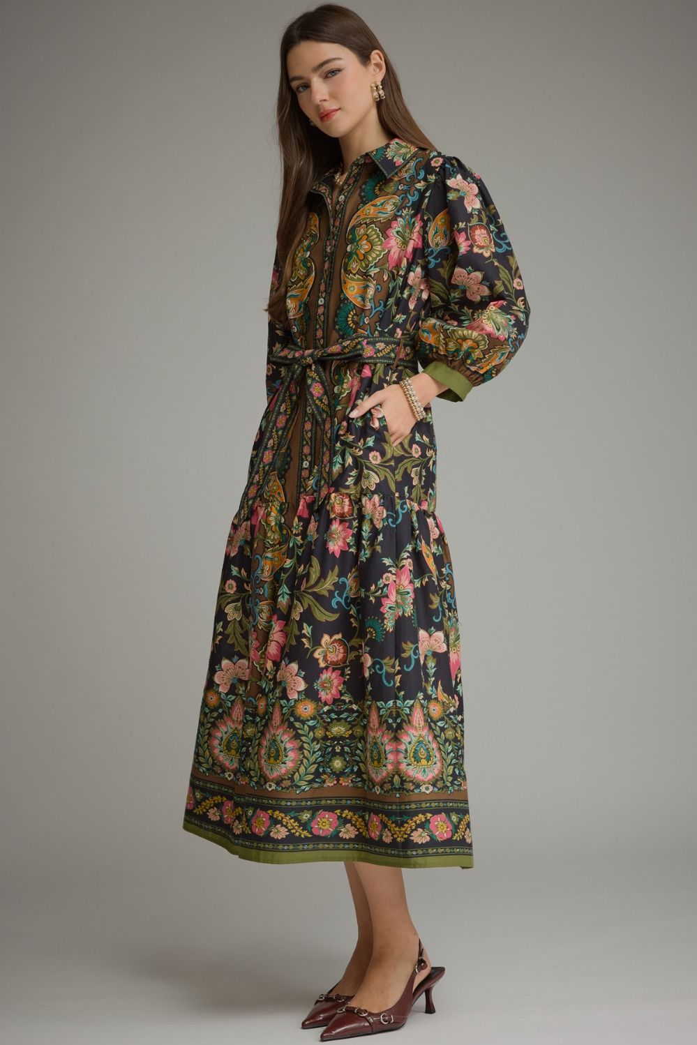 Autumn in Bloom Midi Dress