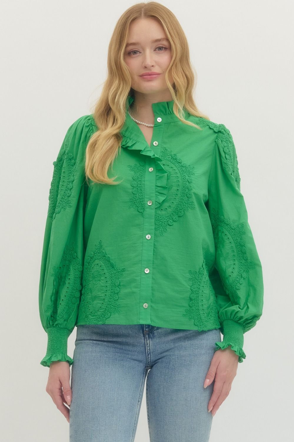 Timeless Thread Green Top