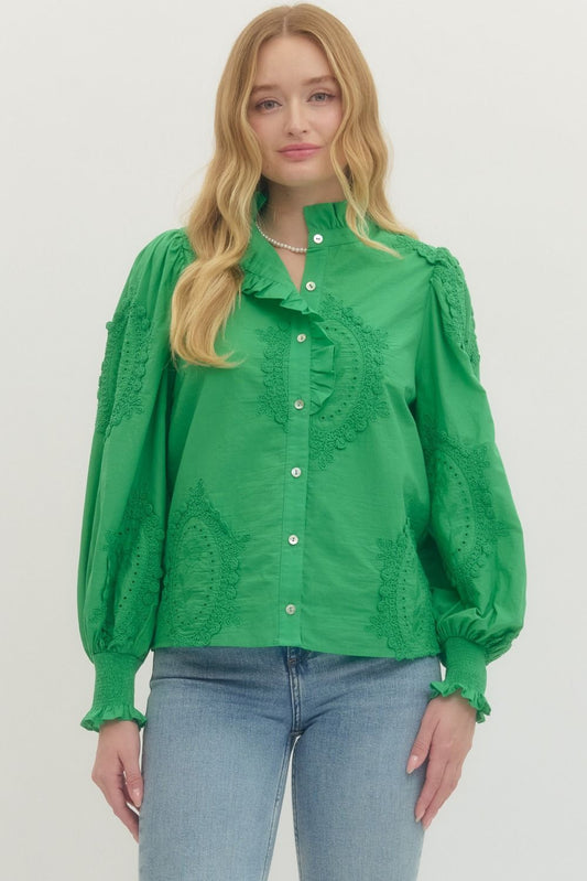 Timeless Thread Green Top