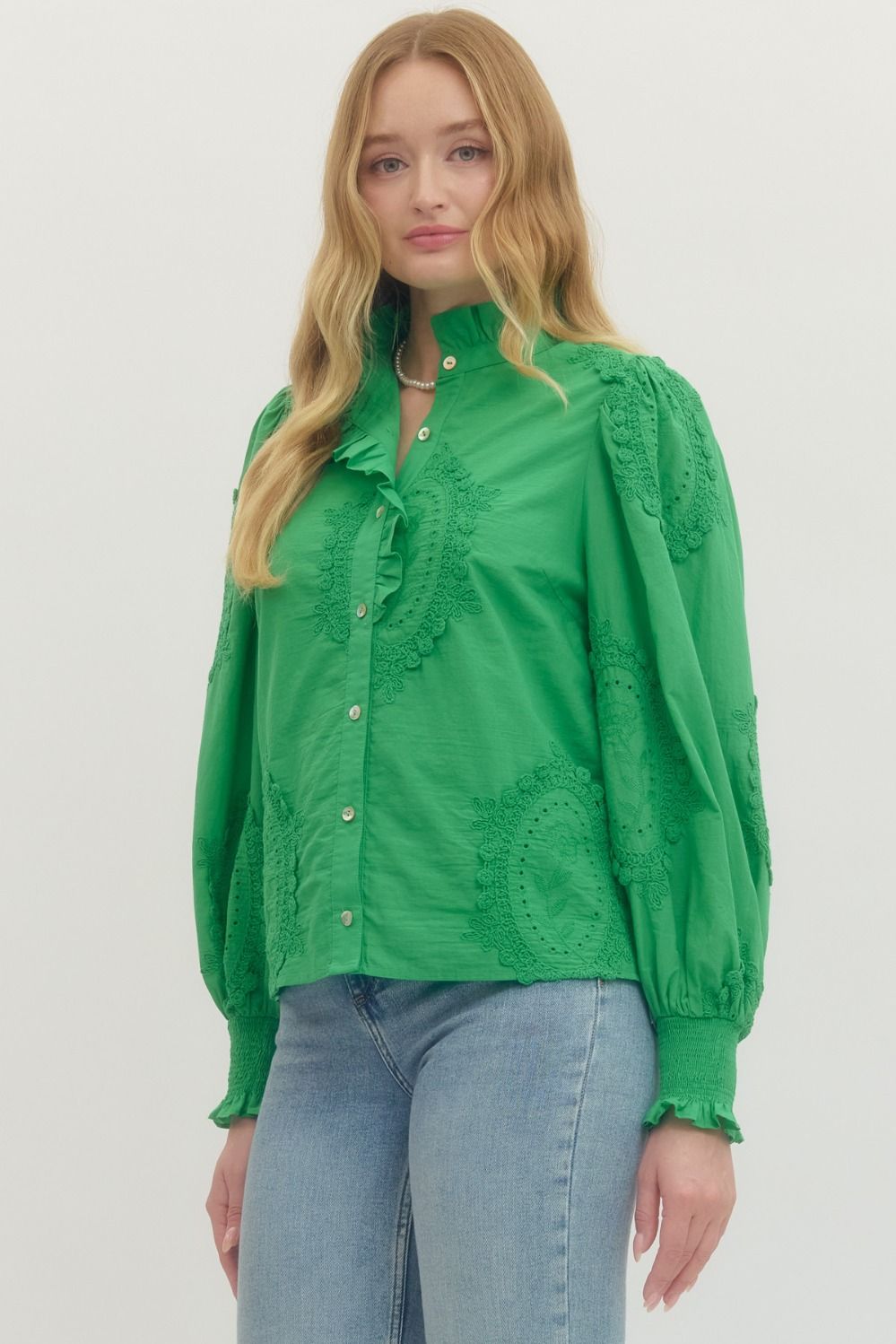 Timeless Thread Green Top