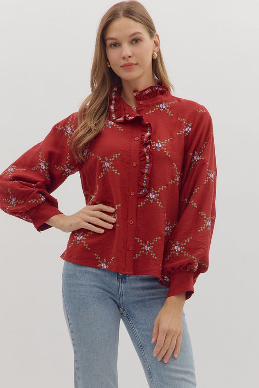 Elle Embroidered Top