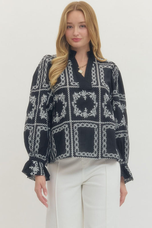 Urban Black & White Top