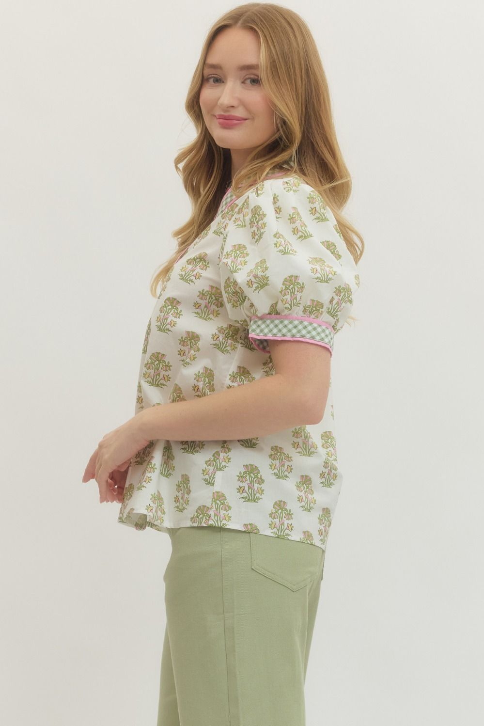 Cream Botanical Breeze Top