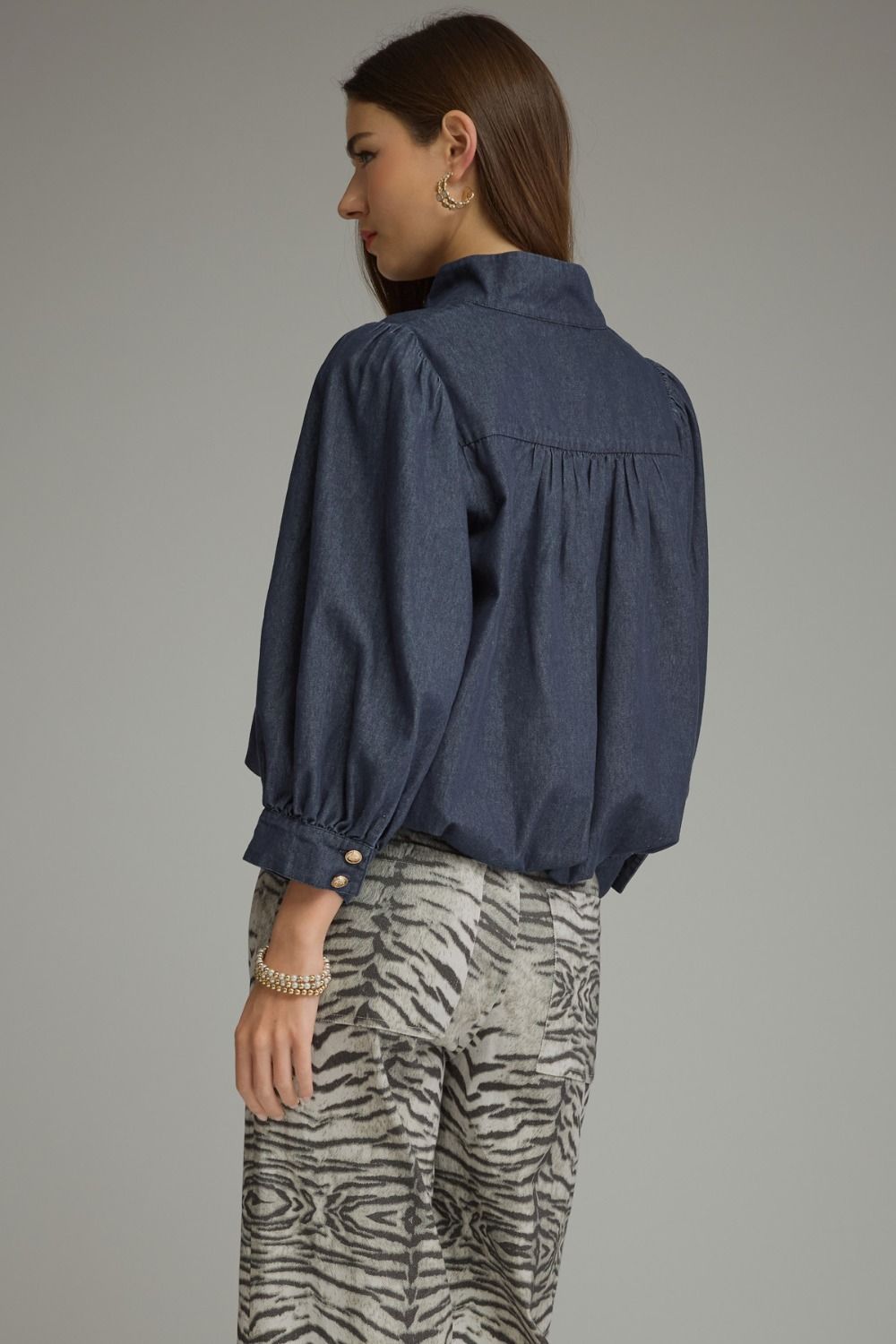 Dark Denim Charming Blouse