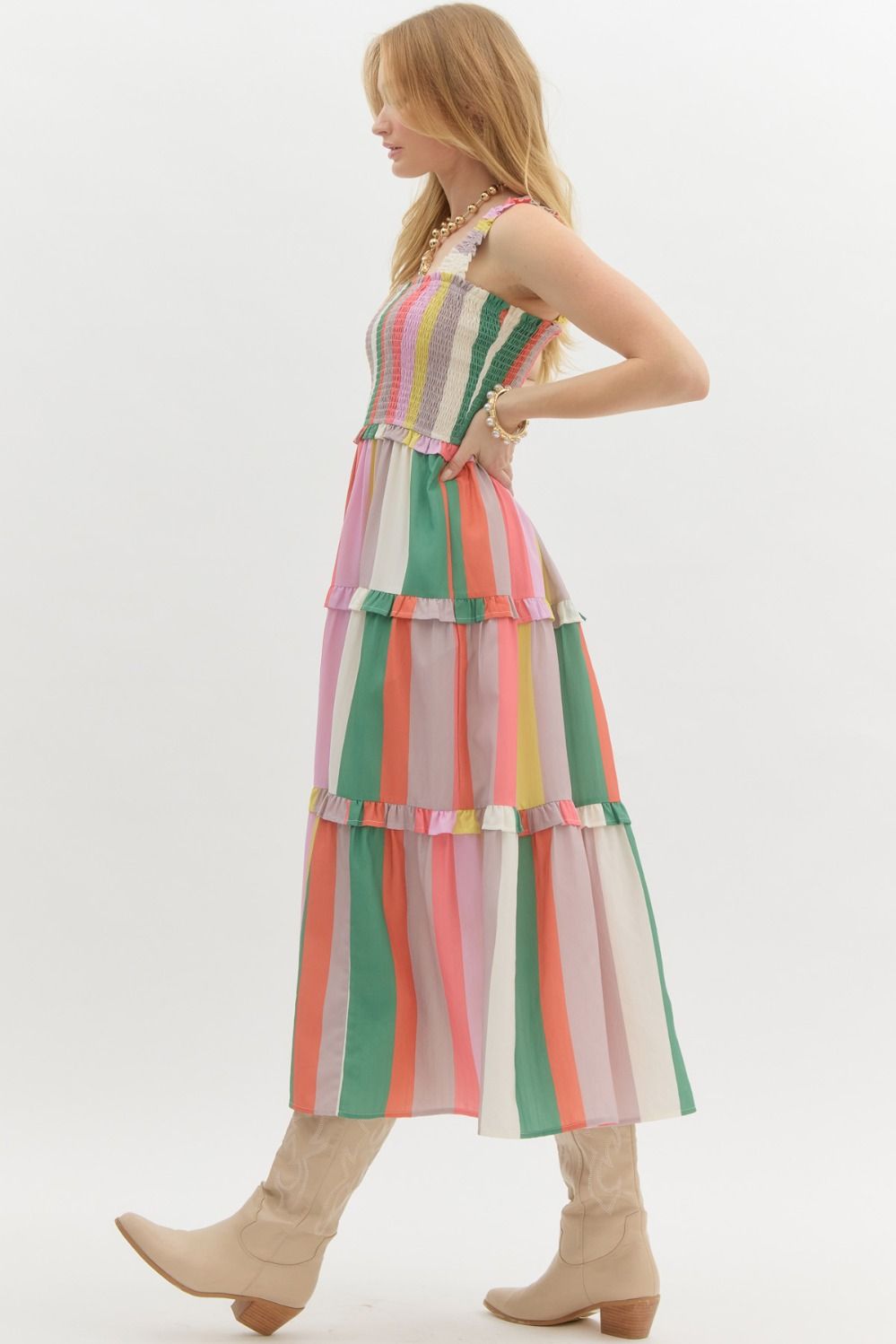 Kerri Green Latte Dress