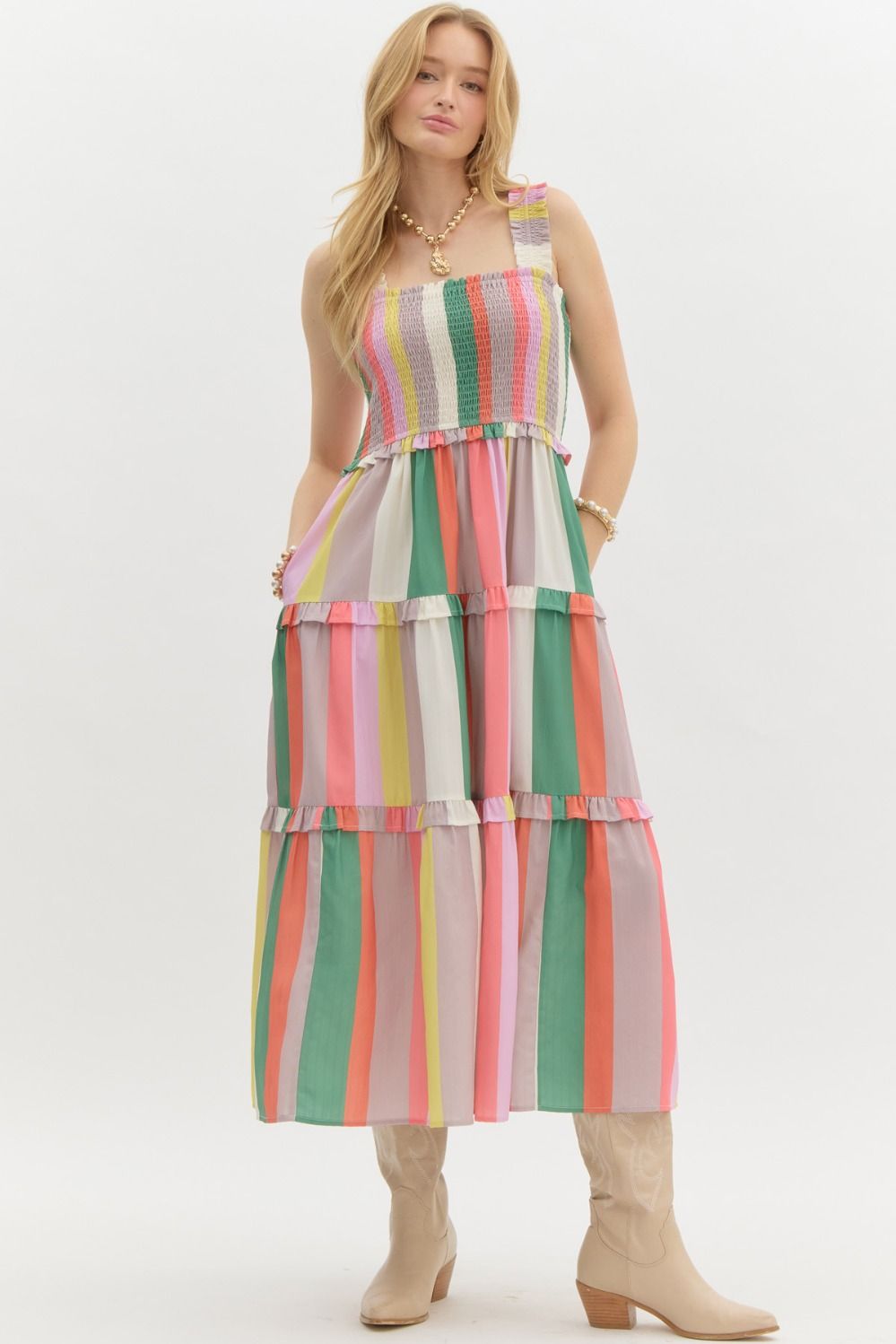 Kerri Green Latte Dress